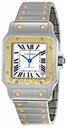 Cartier Santos Galbee 18kt Yellow Gold and Steel XL Mens Watch W20099C4