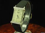 Longines Herrenuhr 14kt Gold Rectangular Mit Diamanten