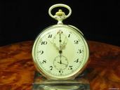Longines Open Face Lepine Taschenuhr Chronograph 900 Silber