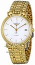 Longines White Dial Automatic Gold PVD Stainless Steel Bracelet Mens Watch L48212188