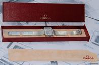 Omega De Ville 1971 Rettangolare Pl. Oro Bianco Nuovo