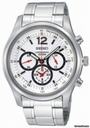 Seiko Chronograph White Dial Stainless Steel Mens Watch SRW007