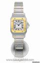 Cartier Santos 18kt Yellow Gold and Stainless Steel Ladies Watch W20012C4