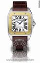 Cartier Santos 18kt Yellow Gold And Stainless Steel Mens Watch W20072X7