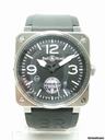Bell & Ross BR03-92 limited edition "GIGN" 200 pieces steel and rubber/acier sur cuir cadran noir/black dial