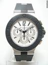 Bulgari Diagono chronographe steel and rubber/acier caoutchouc lunette caoutchouc cadran silver dial