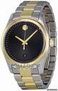 Movado Sportivo Black Dial Two Tone Stainless Steel Mens Watch 0606483