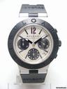 Bulgari Diagono chronographe aluminium on rubber/aluminium sur caoutchouc cadran silver dial