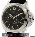 Panerai Luminor Steel Black Dial 44mm Power Reserve PAM 90 B+P