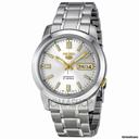 Seiko 5 Silver Stainless Steel Automatic Mens Watch SNKK09