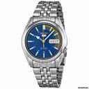 Seiko 5 Blue Dial Stainless Steel Automatic Mens Watch SNK371