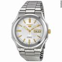 Seiko 5 Automatic Silver Dial Stainless Steel Mens Watch SNKK43