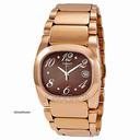 Tissot T-Moments Pink PVD Bracelet Brown Dial Ladies Watch T0093103329700