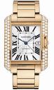 Cartier Tank Anglaise Pink Gold With Diamonds