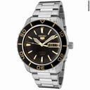Seiko 5 Black Dial Stainless Steel Automatic Mens Watch SNZH57