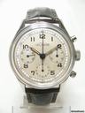 Jaeger-LeCoultre Chronographe vintage steel/acier sur cuir cadran silver dial