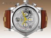 B.R.M SCR-48 GT Chronograph Ref. SCR-48-GT-BOU-AJ - 48mm Piston Shaped Stainless Steel Case - Silver Carbon Fiber Dial - Yellow Hands - BNIB - Brand New