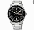 Seiko 5 Black Dial Automatic Mens Watch SNZH55