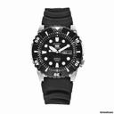 Seiko 5 Black Dial Black Rubber Automatic Mens Watch SNZJ19K2