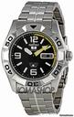 Seiko 5 Sport Black Yellow Rim Dial Stainless Steel Automatic Mens Watch SNZH95