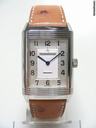 Jaeger-LeCoultre Reverso big size/grande taille acier sur cuir/steel cadran silver dial