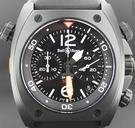 Bell & Ross Carbon Marine Collection Chronograph all black divers watch