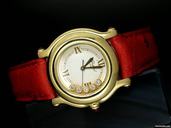 Chopard "HAPPY SPORT" 5 Diamanten FC MOVING - 18K/750 Gelbgold/Leder