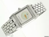 Jaeger-LeCoultre "Reverso Duetto", Duo Face - Stahl - mit Diamantbesatz
