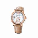 Ulysse Nardin 18kt Rose Gold Diamond Mother-of-pearl Taupe Ladies Watch 246-22B-391