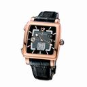 Ulysse Nardin Quadrato Dual Time 18kt Rose Gold Black Men's Watch 246-92-692