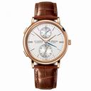 A. Lange and Sohne Saxonia Dual Time Silver Dial 18K Pink Gold Automatic Men's Watch 386.032