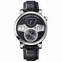A. Lange and Sohne Zeitwerk Black Dial 18K White Gold Men's Watch 140.029