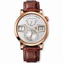 A. Lange and Sohne Zeitwerk Silver Dial 18K Rose Gold Men's Watch 140.032