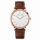 A Lange & Sohne Saxonia Thin Silver Dial 18K Rose Gold Men's Watch 211.033