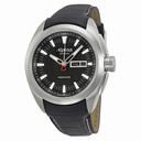 Alpina Nightlife Club Day Date Black Dial Black Leather  Strap Men's Watch AL242B4RC6