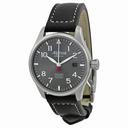 Alpina Startimer Pilot Automatic Grey Dial Black Leather Men's Watch AL-525G3S6