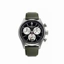 Alpina Startimer Pilot Military Green Big Date Black Dial Green Barenia Calfskin Leather Men's Quartz Watch AL-372BS4S6