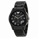 Emporio Armani Chronograph Black Dial Black Ceramic Men's Watch AR1400