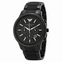 Armani Ceramica Chronograph Black Dial Black Ceramic Men's Watch AR1451