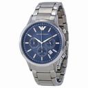 Armani Chronograph Navy Blue Dial Steel Bracelet Men's Watch AR2448