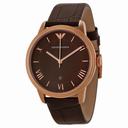 Armani Classic Chronograph Brown Dial Brown Leather Strap Men's Watch AR1613
