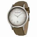 Armani Classic Textured Degrade Dial Taupe Leather Men's Watch AR2470