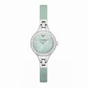 Armani Dress Sea Blue Mother Of Pearl Dial Ladies Watch AR7414