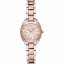 Armani Dress White Guilloche Dial Ladies Watch AR1952