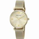 Armani Retro Gold Tone Dial Ladies Watch AR1957