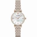 Armani Retro White Mother Of Pearl Dial Ladies Watch AR1498