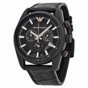 Armani Sportivo Black Dial BlackLeather Strap Men's Watch AR6035