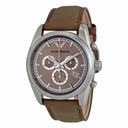Armani Sportivo Cream Dial Taupe Leather Strap Men's Watch AR6040