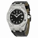 Audemars Piguet Royal Oak Diamond Black Dial Stainless Steel Ladies Watch 67601ST.ZZ.D002CR.01