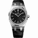Audemars Piguet Royal Oak Diamond Black Dial Stainless Steel Ladies Watch 67651st.zz.d002cr.01